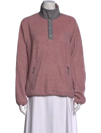 Pre-owned Madhappy Mock Neck Long Sleeve Sweatshirt In Pink