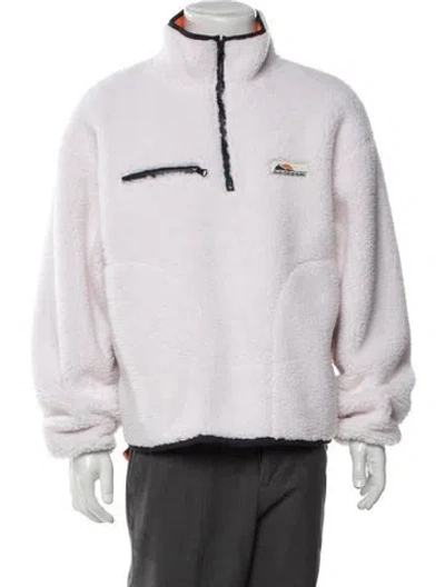 Pre-owned Madhappy Mock Neck Long Sleeve Sweatshirt In White