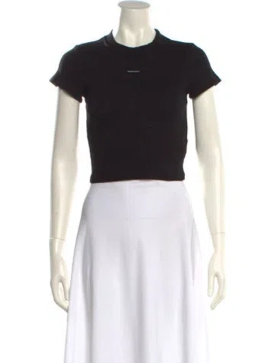 Pre-owned Madhappy Mock Neck Short Sleeve Crop Top W/ Tags In Black