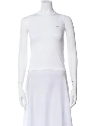 Pre-owned Madhappy Mock Neck Sleeveless Top In White