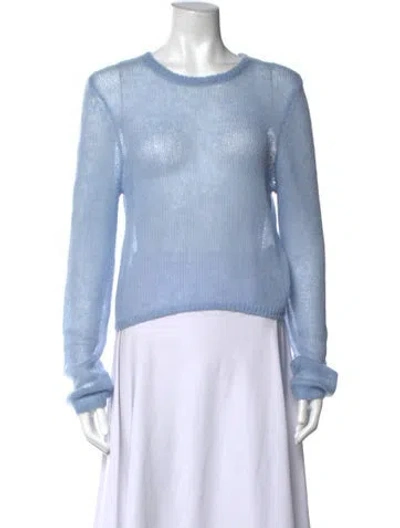 Pre-owned Madhappy Nylon Crew Neck Sweater In Blue