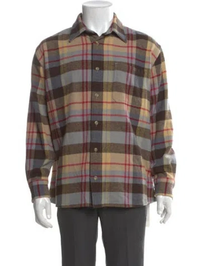 Pre-owned Madhappy Plaid Print Long Sleeve Shirt In Multi