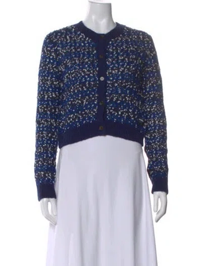 Pre-owned Madhappy Printed Crew Neck Sweater In Blue