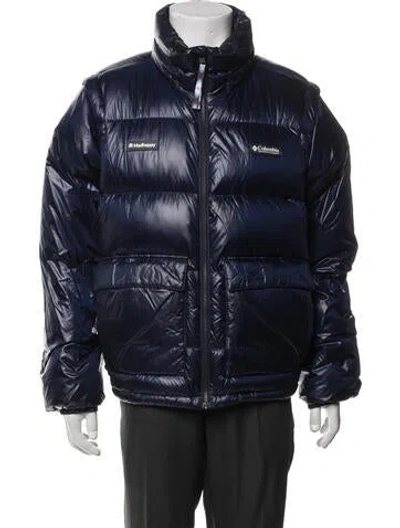 Pre-owned Madhappy Puffer Coat In Blue