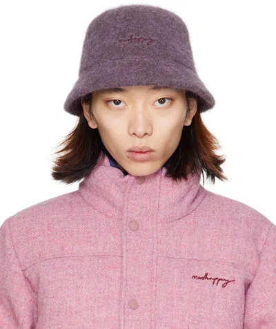 Madhappy Purple Classics Alpaca Bucket Hat In Raisin
