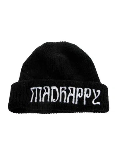 Pre-owned Madhappy Ribbed Winter Beanie In Black