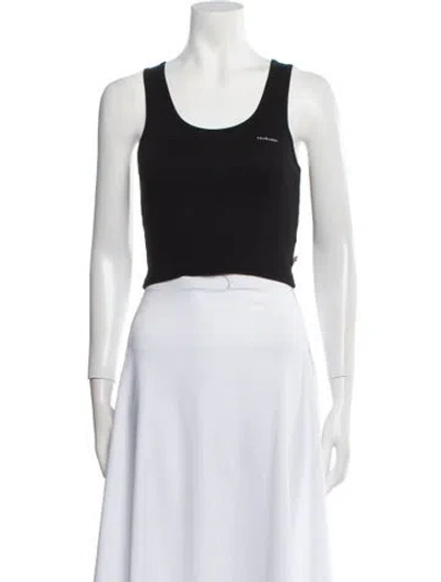 Pre-owned Madhappy Scoop Neck Sleeveless Crop Top In White