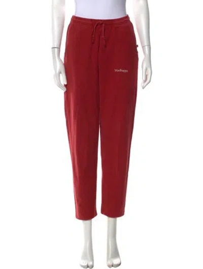 Pre-owned Madhappy Straight Leg Pants In Red