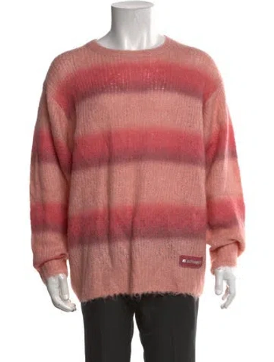 Pre-owned Madhappy Striped Crew Neck Pullover W/ Tags In Pink