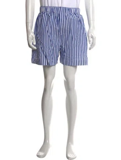 Pre-owned Madhappy Striped Shorts In Blue