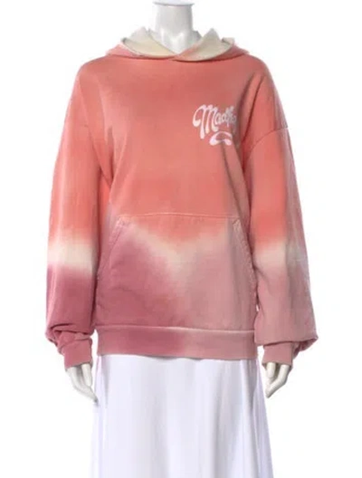 Pre-owned Madhappy Tie-dye Print Crew Neck Hoodie In Pink