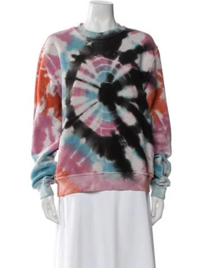 Pre-owned Madhappy Tie-dye Print Crew Neck Sweater In Blue
