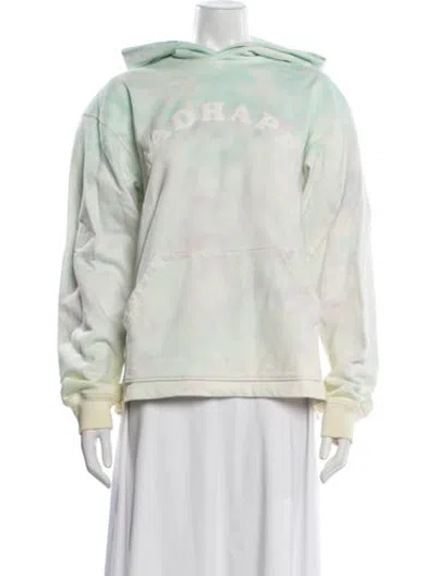 Pre-owned Madhappy Tie-dye Print Crew Neck Sweater In Green