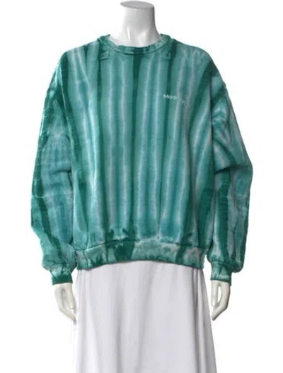 Pre-owned Madhappy Tie-dye Print Crew Neck Sweatshirt In Blue