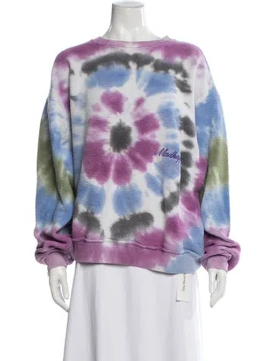Pre-owned Madhappy Tie-dye Print Crew Neck Sweatshirt In Multi