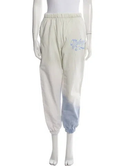 Pre-owned Madhappy Tie-dye Print Sweatpants In White