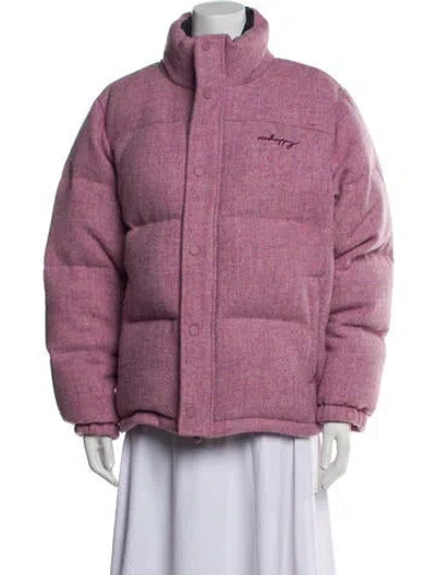 Pre-owned Madhappy Wool Faux Fur Jacket In Purple