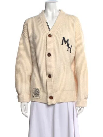 Pre-owned Madhappy Wool Graphic Print Sweater In Neutrals