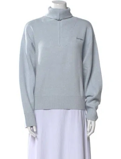 Pre-owned Madhappy Wool Turtleneck Sweater In Blue