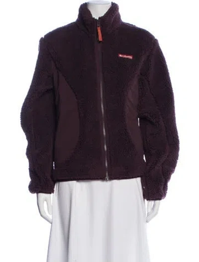Pre-owned Madhappy X Columbia Faux Fur Jacket In Purple