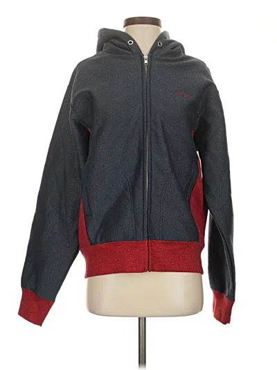 Pre-owned Madhappy Zip Up Hoodie In Gray