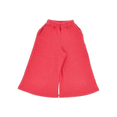 Madilly Kids' 'carly' Cotton Knitting Pants In Red