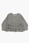 Madilly Checked Rouched Blouse