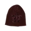 Madilly Cotton-blend Beanie Hat With Sequin Kids In Brown