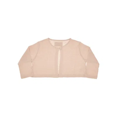 Madilly 'lipari' Linen-blend Cardigan Kids In Pink