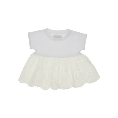 Madilly 'paola' Short-sleeved Mini Dress Kids In White