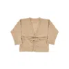 Madilly Soft Knit Cardigan With Belt Kids In Neutral