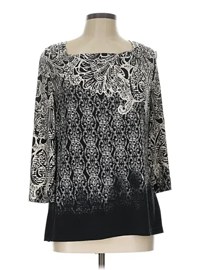 Pre-owned Madison 3/4 Sleeve Blouse In Black