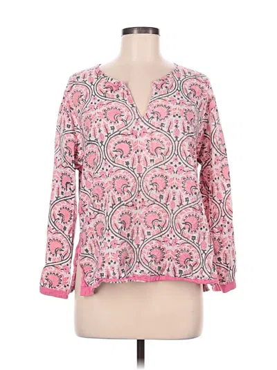 Pre-owned Madison 3/4 Sleeve Blouse In Pink