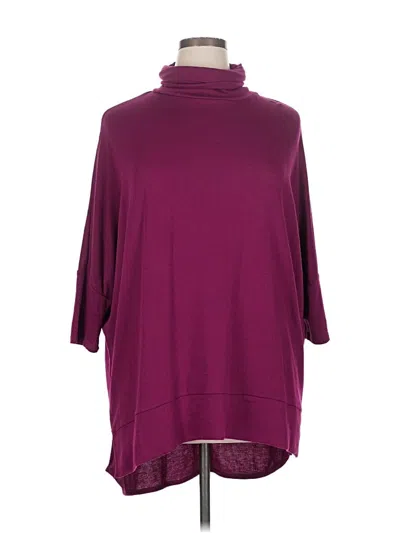 Pre-owned Madison 3/4 Sleeve Top Burgundy Cowl Neck Tops