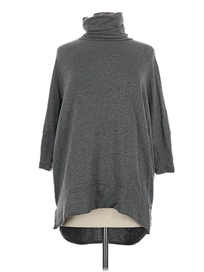 Pre-owned Madison 3/4 Sleeve Top Gray Turtleneck Tops