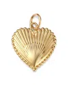 Madison 501 14k Yellow Gold Fluted Heart Charm Pendant
