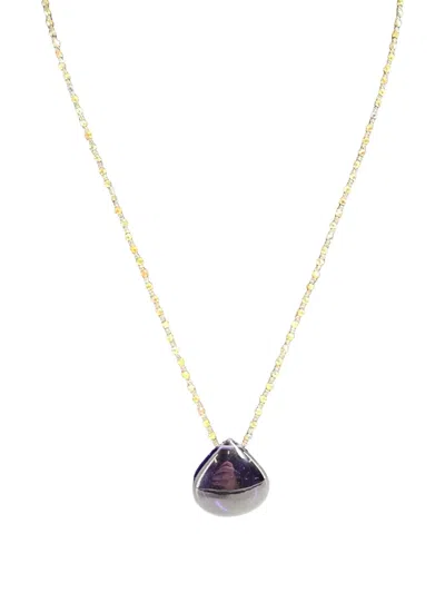 Madison Amethyst Teardrop-pendant Necklace In Transparent
