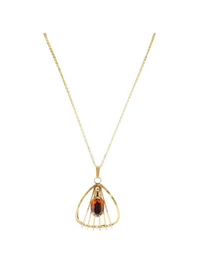 Madison Art Deco Pendant Necklace In White