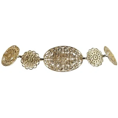 Madison Beverly Hills 70's Gold Tone Medallion Filigree Belt