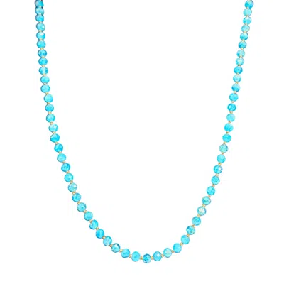 Pre-owned Madison Beverly Hills Apatite Necklace In Blue