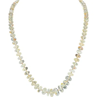 Madison Beverly Hills Aquamarine Necklace In Gold