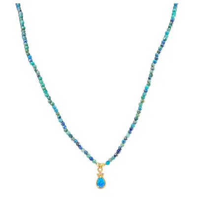 Madison Beverly Hills Choker-3 Necklace In Blue