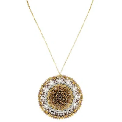Madison Beverly Hills Mandala Dreamer Necklace In Gold