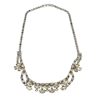 Madison Beverly Hills Vintage 1950s Rhinestone Necklace In Metallic