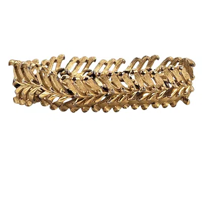 Pre-owned Madison Beverly Hills Vintage 1950s-60s Goldtone Link Bracelet