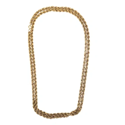 Madison Beverly Hills Vintage 70s Long Link Chain Necklace In Gold