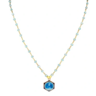 Madison Beverly Hills Vintage Blue Mary-3 Necklace