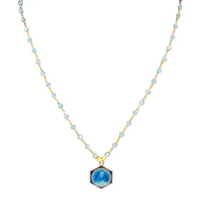 Madison Beverly Hills Vintage Blue Mary-3 Necklace