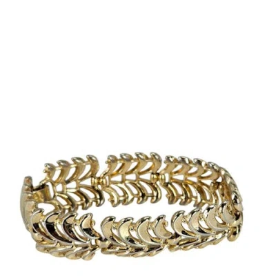 Madison Beverly Hills Vintage Gold-tone Wave Cuff Bracelet