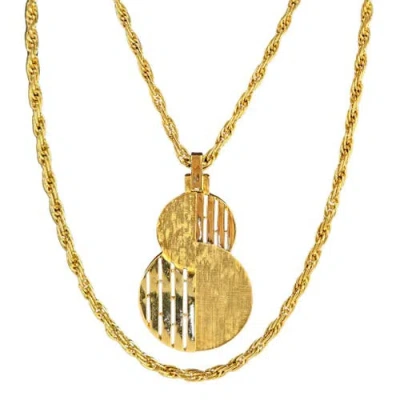 Madison Beverly Hills Vintage Modernist Gold-tone Intertwining "s" Pendant Necklace